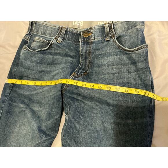 LEE MEN'S Stretch 34x32 JEANS Straight Taper Jeans Regular Fit - Picture 7 of 8